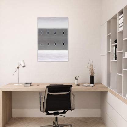 ENCIRCLING DISCS WITH GREY IN GREY TO BLACK SEQUENCE 1970 - Bridget Riley Brushed Aluminum Print - 70x100 cm / 28x40 inches | Bridget Riley Aluminum Print | Bridget Riley Prints