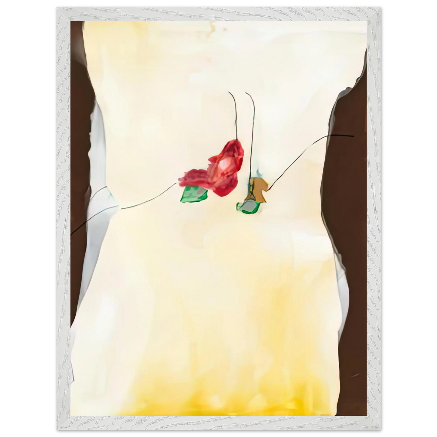 Helen Frankenthaler - Chill Factor, 1973- Wall Art - 60x80 cm / 24x32 inches - Premium Wooden Framed Poster With Fine Art Paper-canvas - Black frame