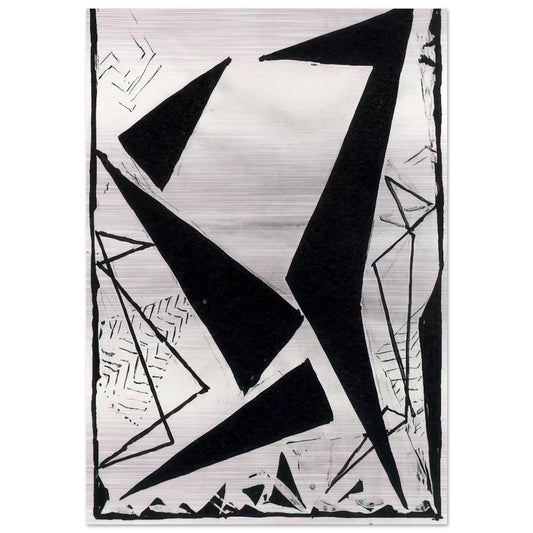 Study in black and white - Frantisek Kupka Brushed Aluminum Print - 70x100 cm / 28x40 inches | Frantisek Kupka Aluminum Print | Frantisek Kupka Prints