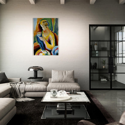 WOMAN 1920 - Thomas Hart Benton Brushed Aluminum Print - 70x100 cm / 28x40 inches | Thomas Hart Benton Aluminum Print | Thomas Hart Benton Prints