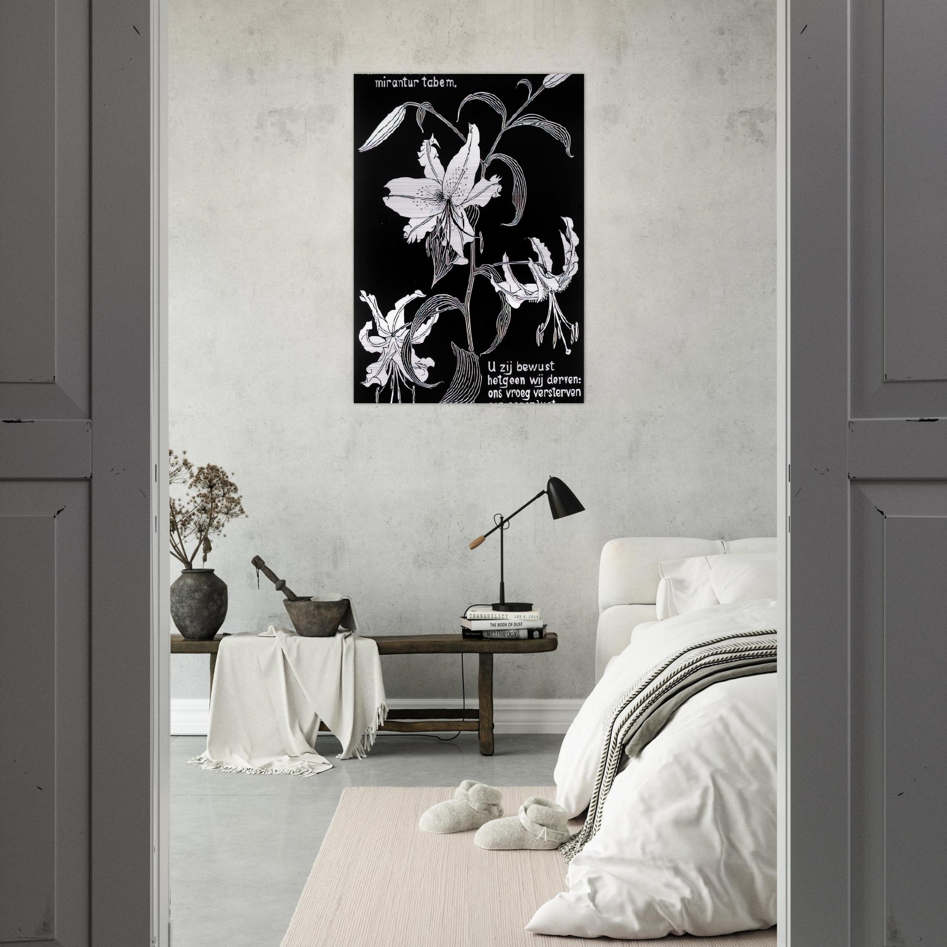 FLOWERS - MC Escher Brushed Aluminum Print - 70x100 cm / 28x40 inches | MC Escher Aluminum Print | MC Escher Prints | Maurits Cornelis Escher Prints
