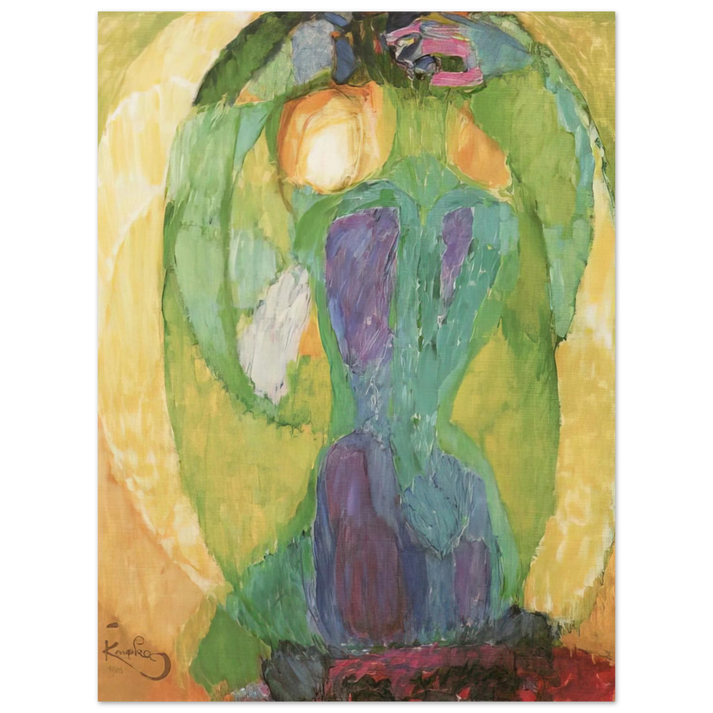 Frantisek Kupka - Oval mirror  75x100 cm / 30x40inches Fine Art Poster