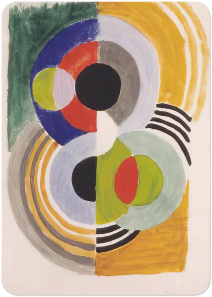 COMPOSITION WITH DISCS By Sonia Delaunay Pack of 10 Post Cards | Sonia Delaunay Post Cards | A6 (10.5 x 14.8 cm) - 4.1 x 5.8 inches