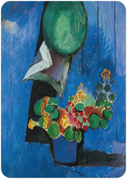 FLOWERS AND CERAMIC PLATE 1913 By Henri Matisse Pack of 10 Post Cards | Henri Matisse Post Cards | A6 (10.5 x 14.8 cm) - 4.1 x 5.8 inches