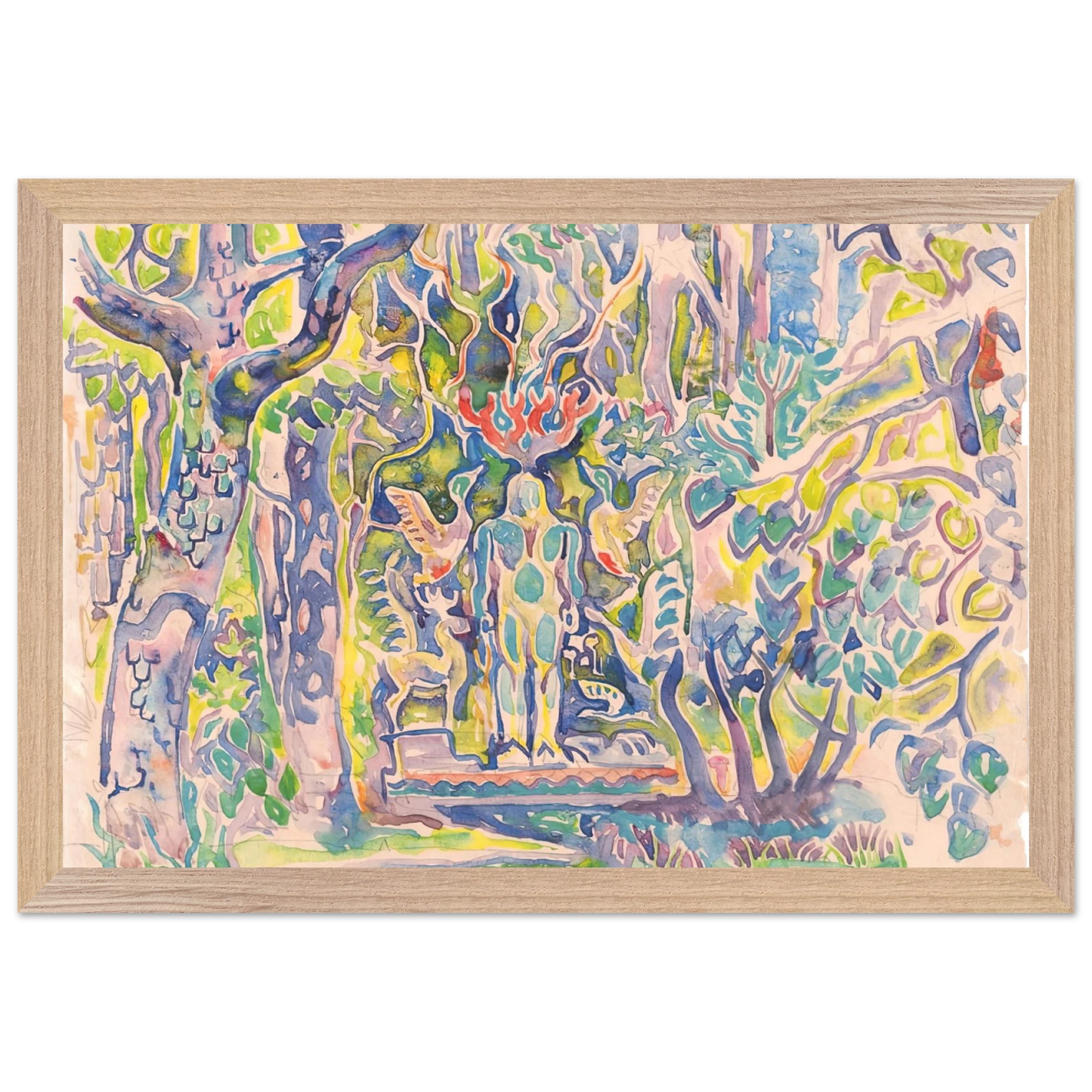 Walter Inglis Anderson - Walter Anderson Wall art - 50x70 cm / 20x28 inches - Premium Wooden Framed Poster With Fine Art Paper-canvas - White frame
