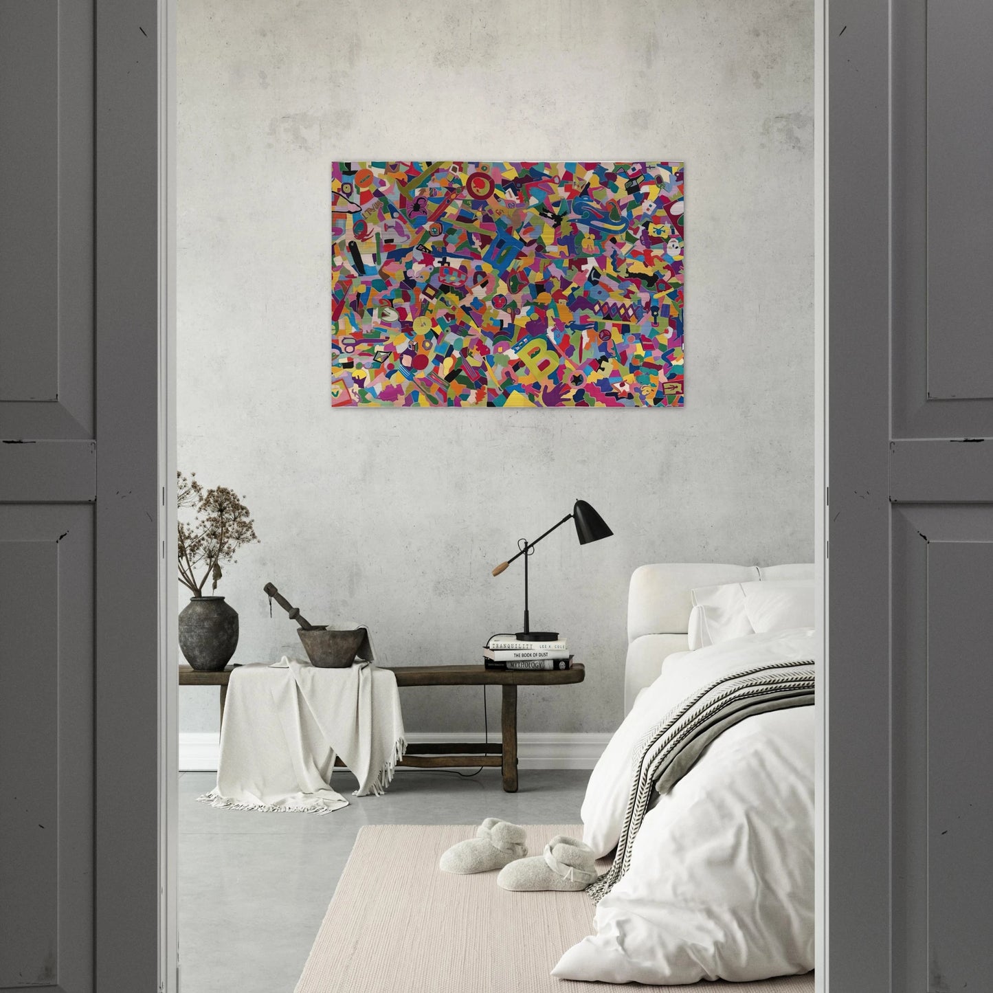 TUTTO 1988 - Alighiero Boetti Brushed Aluminum Print - 70x100 cm / 28x40 inches | Alighiero Boetti Aluminum Print | Alighiero Boetti Prints