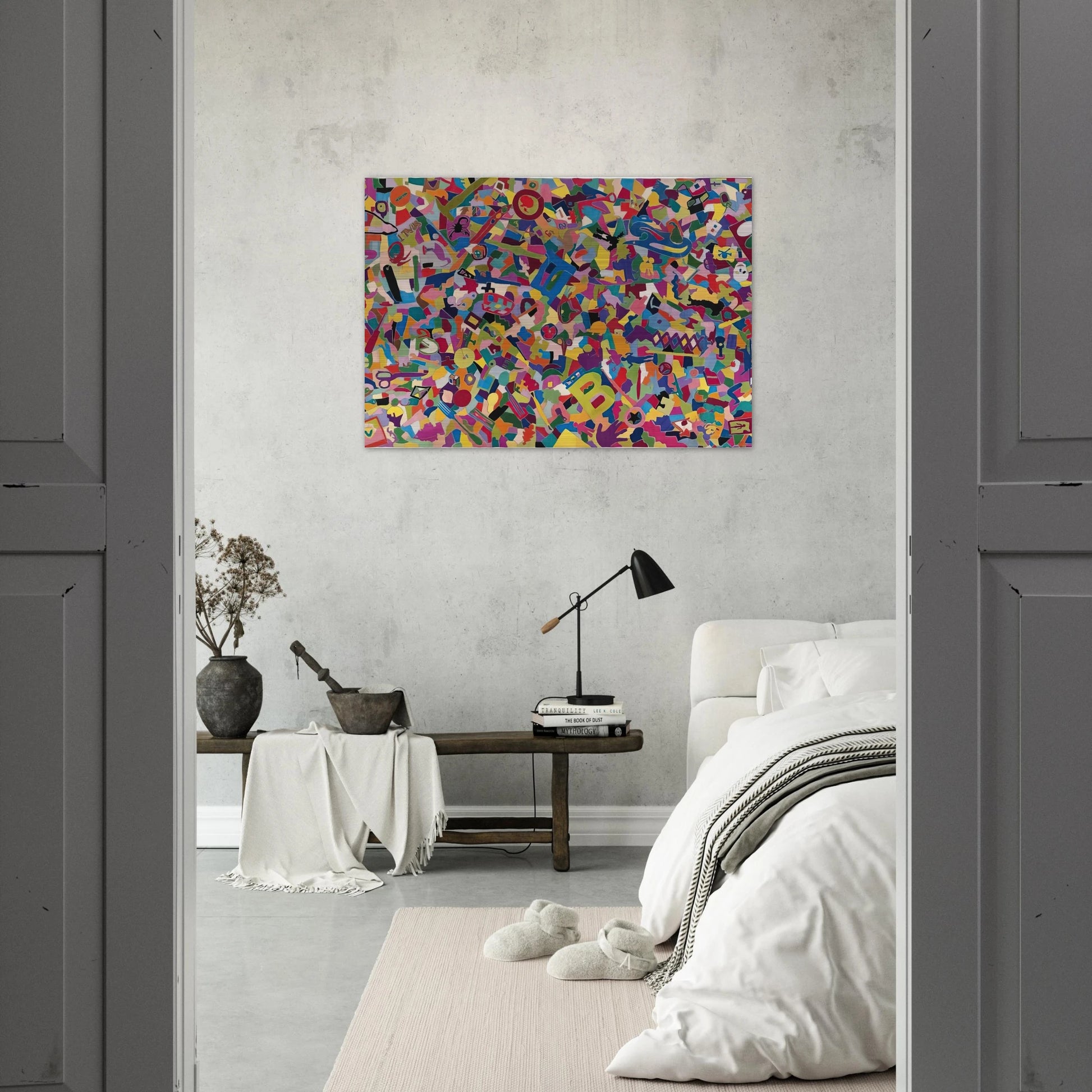 TUTTO 1988 - Alighiero Boetti Brushed Aluminum Print - 70x100 cm / 28x40 inches | Alighiero Boetti Aluminum Print | Alighiero Boetti Prints