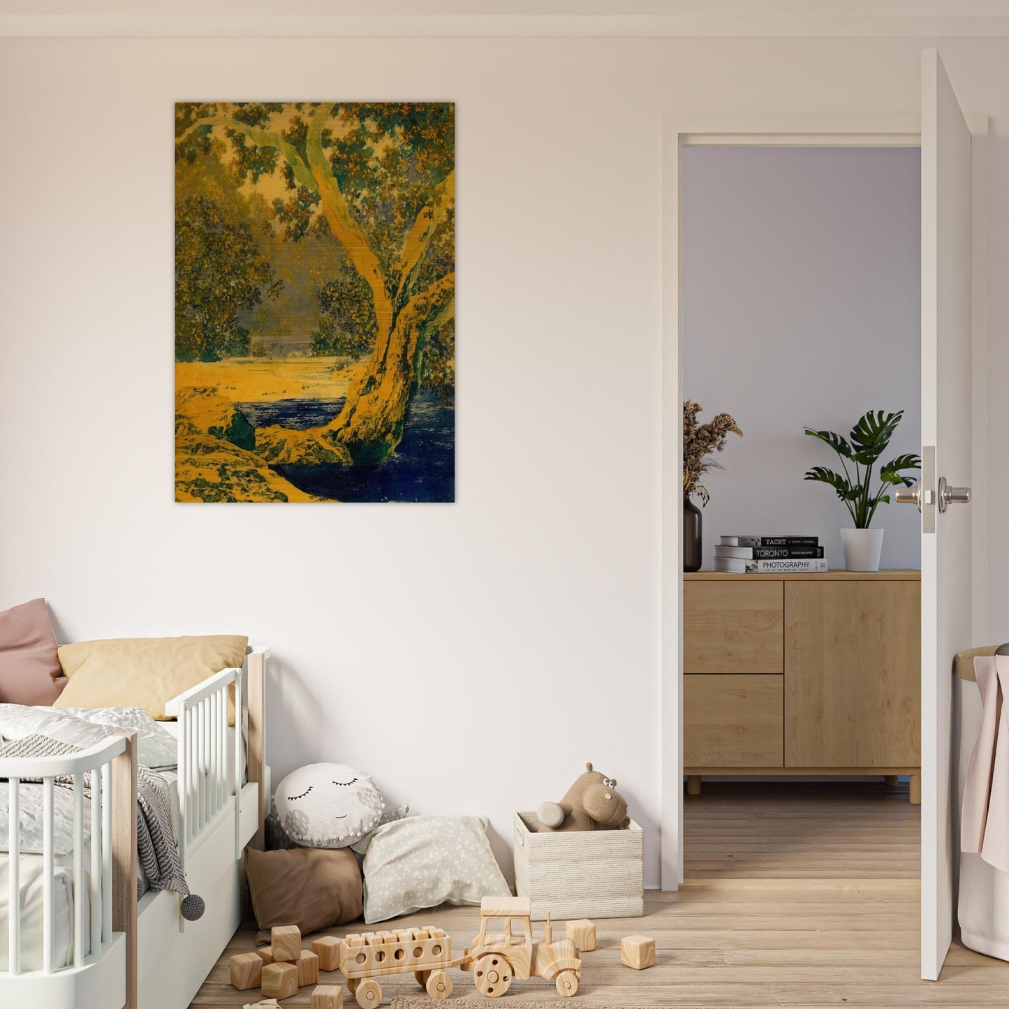 Study for Autumn Brook - Maxfield Parrish Brushed Aluminum Print - 70x100 cm / 28x40 inches | Maxfield Parrish Aluminum Print | Maxfield Parrish Prints