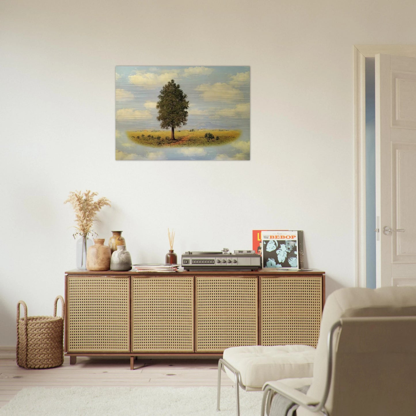 TERRITORY 1957 - Rene Magritte Brushed Aluminum Print - 70x100 cm / 28x40 inches | Rene Magritte Aluminum Print | Rene Magritte Prints