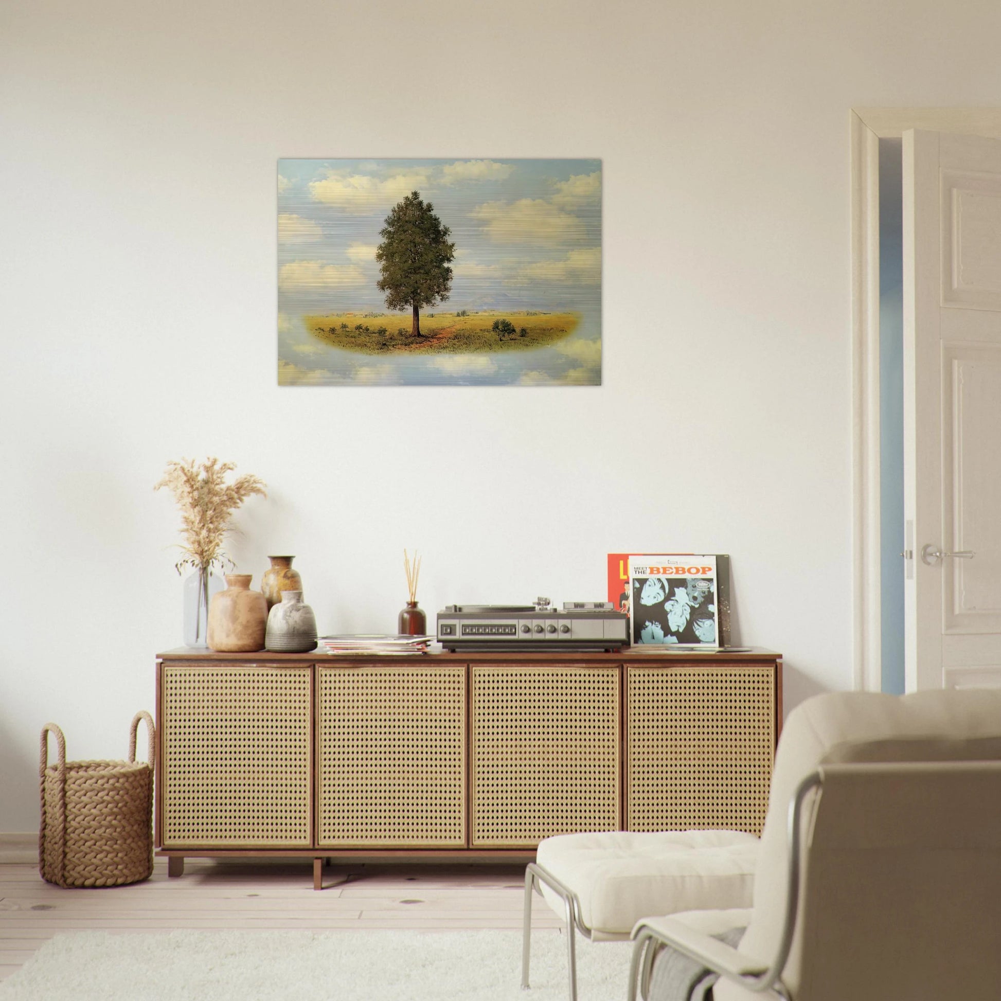 TERRITORY 1957 - Rene Magritte Brushed Aluminum Print - 70x100 cm / 28x40 inches | Rene Magritte Aluminum Print | Rene Magritte Prints