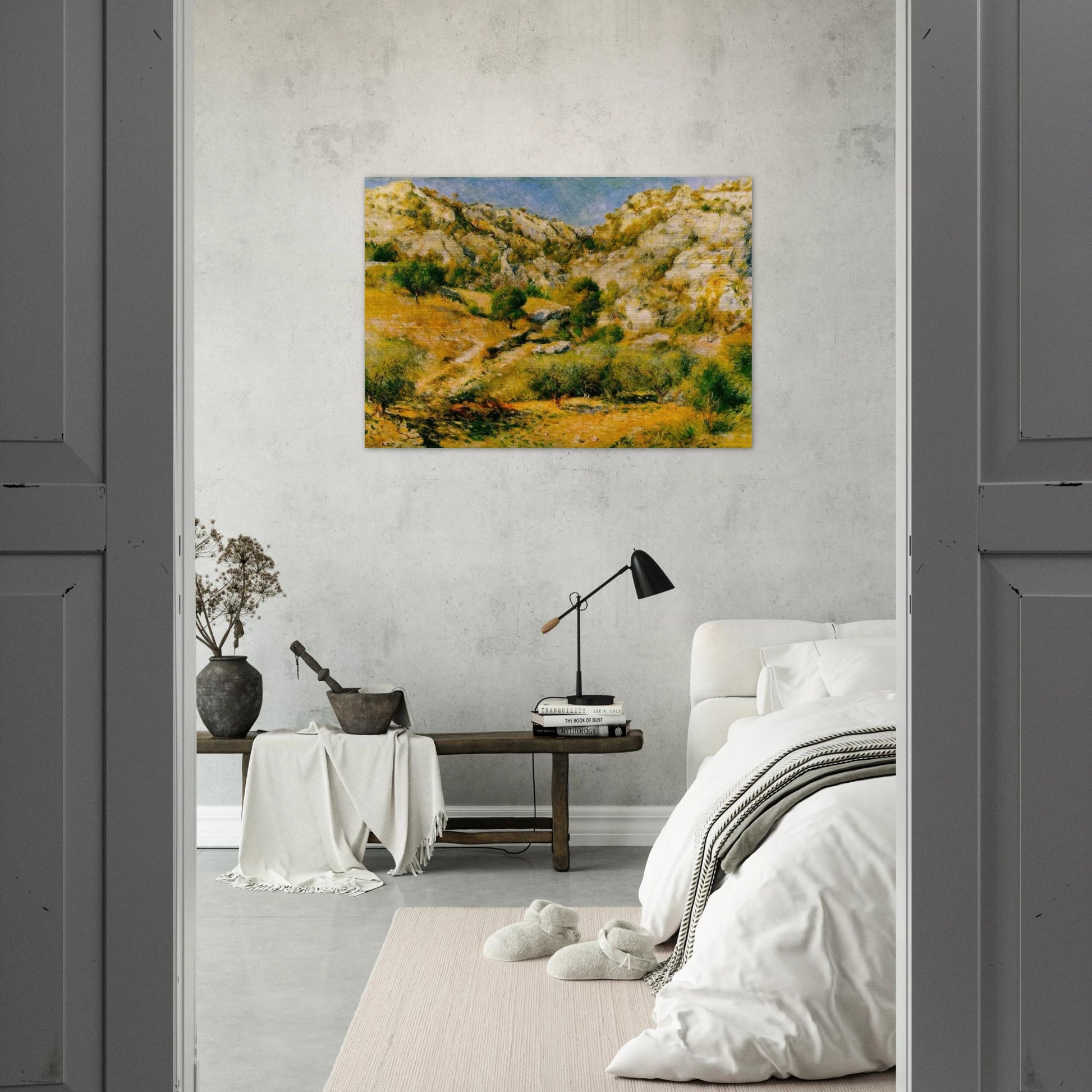 Rocky Craggs at l'Estaque - Pierre-Auguste Renoir Brushed Aluminum Print - 70x100 cm / 28x40 inches | Pierre-Auguste Renoir Aluminum Print | Pierre-Auguste Renoir Prints