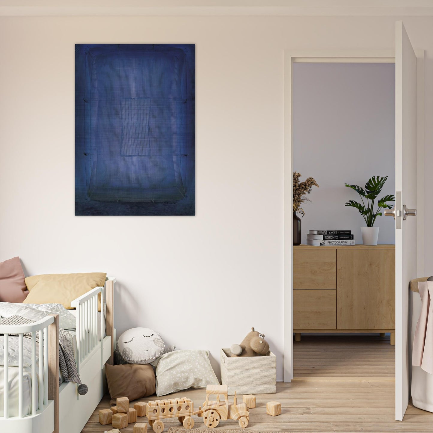 Azul - Art Informel - Manuel Rivera Brushed Aluminum Print - 70x100 cm / 28x40 inches | Manuel Rivera Aluminum Print | Manuel Rivera Prints
