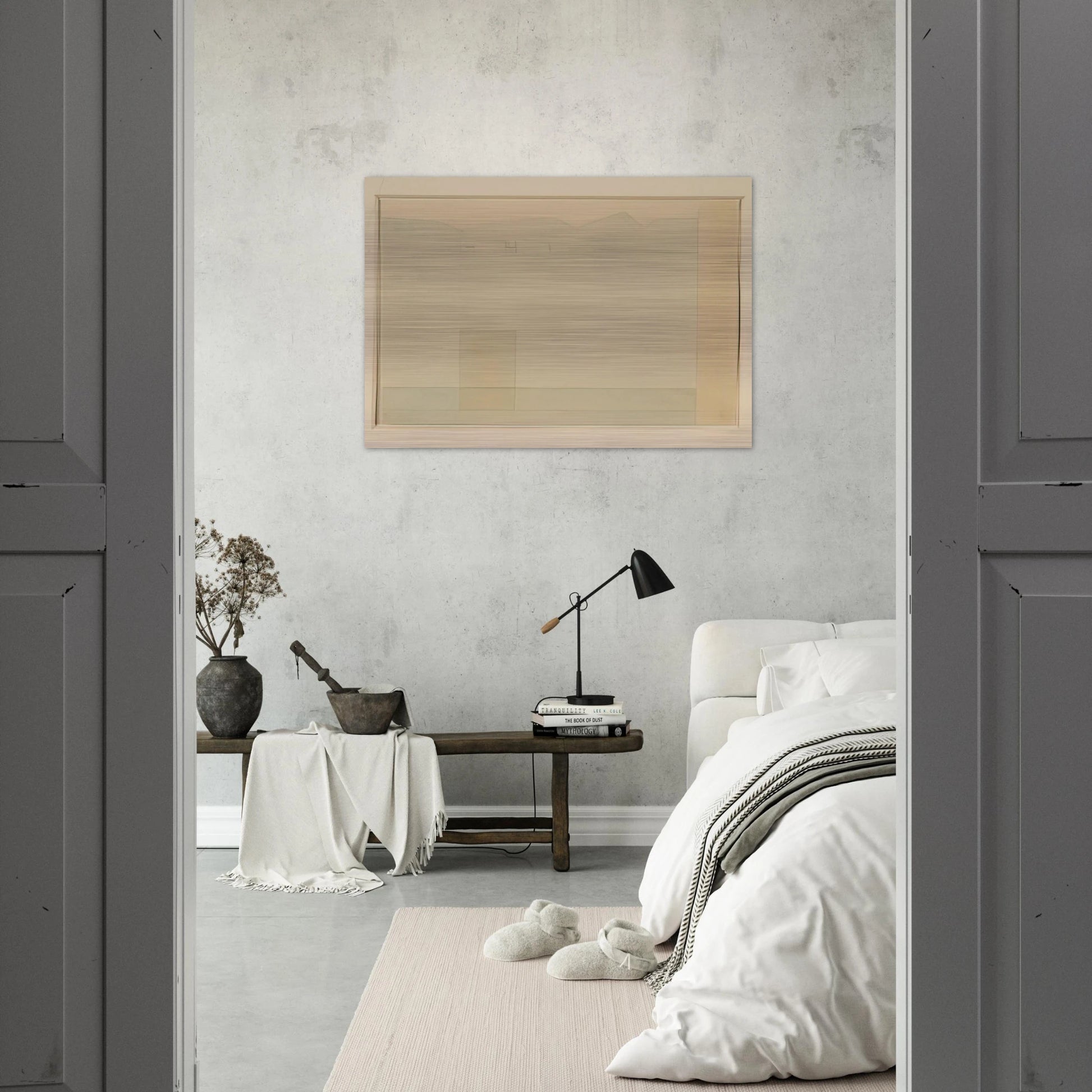 Lago d'Orta - 1956 - Antonio Calderara Brushed Aluminum Print - 70x100 cm / 28x40 inches | Antonio Calderara Aluminum Print | Antonio Calderara Prints