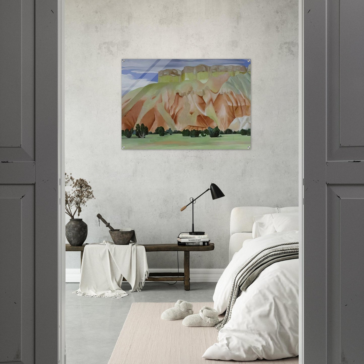 My Backyard - Georgia O'Keeffe Acrylic Print - 70x100 cm / 28x40″ inches | Georgia O'Keeffe Wall Art | Georgia O'Keeffe Prints