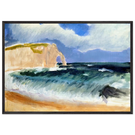 GALE AT ETRETAT 1920 - Henri Matisse 70x100 cm / 28x40 inches Framed Art Print – Black Wooden Frame