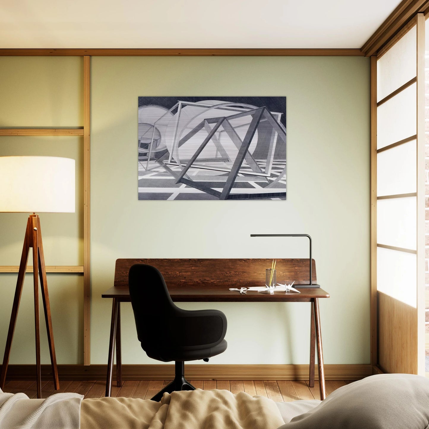 Straits of Malacca - Al Held Brushed Aluminum Print - 70x100 cm / 28x40 inches | Al Held Aluminum Print | Al Held Prints