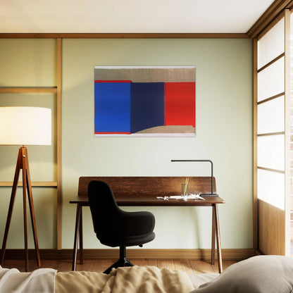 Blues, Reds - 1969 - John Hoyland Brushed Aluminum Print - 70x100 cm / 28x40 inches | John Hoyland Aluminum Print | John Hoyland Prints