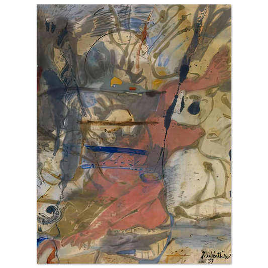Helen Frankenthaler - Europa, 1957- Wall Art - 21x29.7 cm / 8x12" - Fine Art Poster-canvas - -