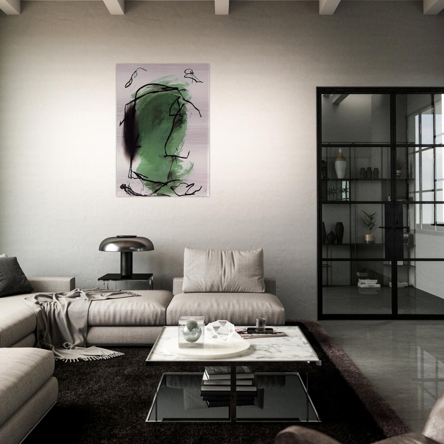 G-1 - 1985 - Emil Schumacher Brushed Aluminum Print - 70x100 cm / 28x40 inches | Emil Schumacher Aluminum Print | Emil Schumacher Prints