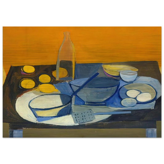 Kitchen Still Life - 1948 - William Scott Brushed Aluminum Print - 70x100 cm / 28x40 inches | William Scott Aluminum Print | William Scott Prints