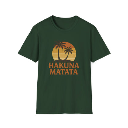 Hakuna Matata Retro-T-Shirt mit Grafik, „Keine Sorgen“-Shirt mit positiver Ausstrahlung, Vintage-T-Shirt im 90er-Jahre-Stil, Shirt mit Wohlfühl-Zitat, Unisex-Geschenk