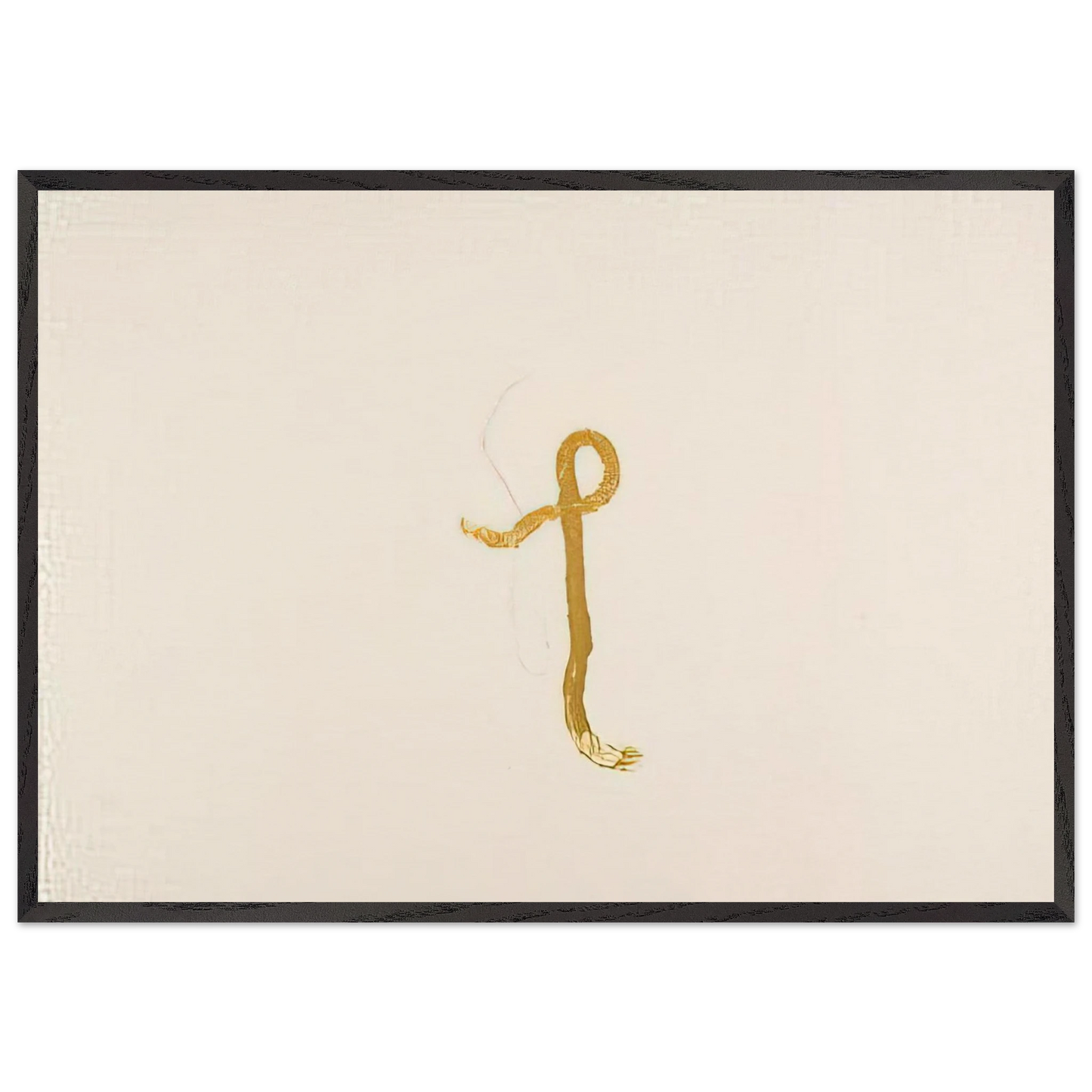 Strings - Abstract Expressionism - John Cage 70x100 cm / 28x40 inches Framed Art Print – Black Wooden Frame