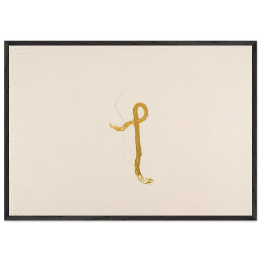 Strings - Abstract Expressionism - John Cage 70x100 cm / 28x40 inches Framed Art Print – Black Wooden Frame
