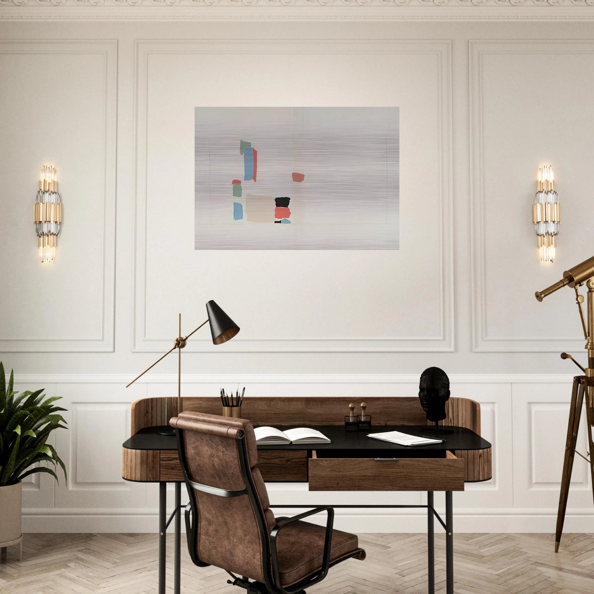 Abstract Composition - Lyrical Abstraction - Nicolas de Stael Brushed Aluminum Print - 70x100 cm / 28x40 inches | Nicolas de Stael Aluminum Print | Nicolas de Stael Prints