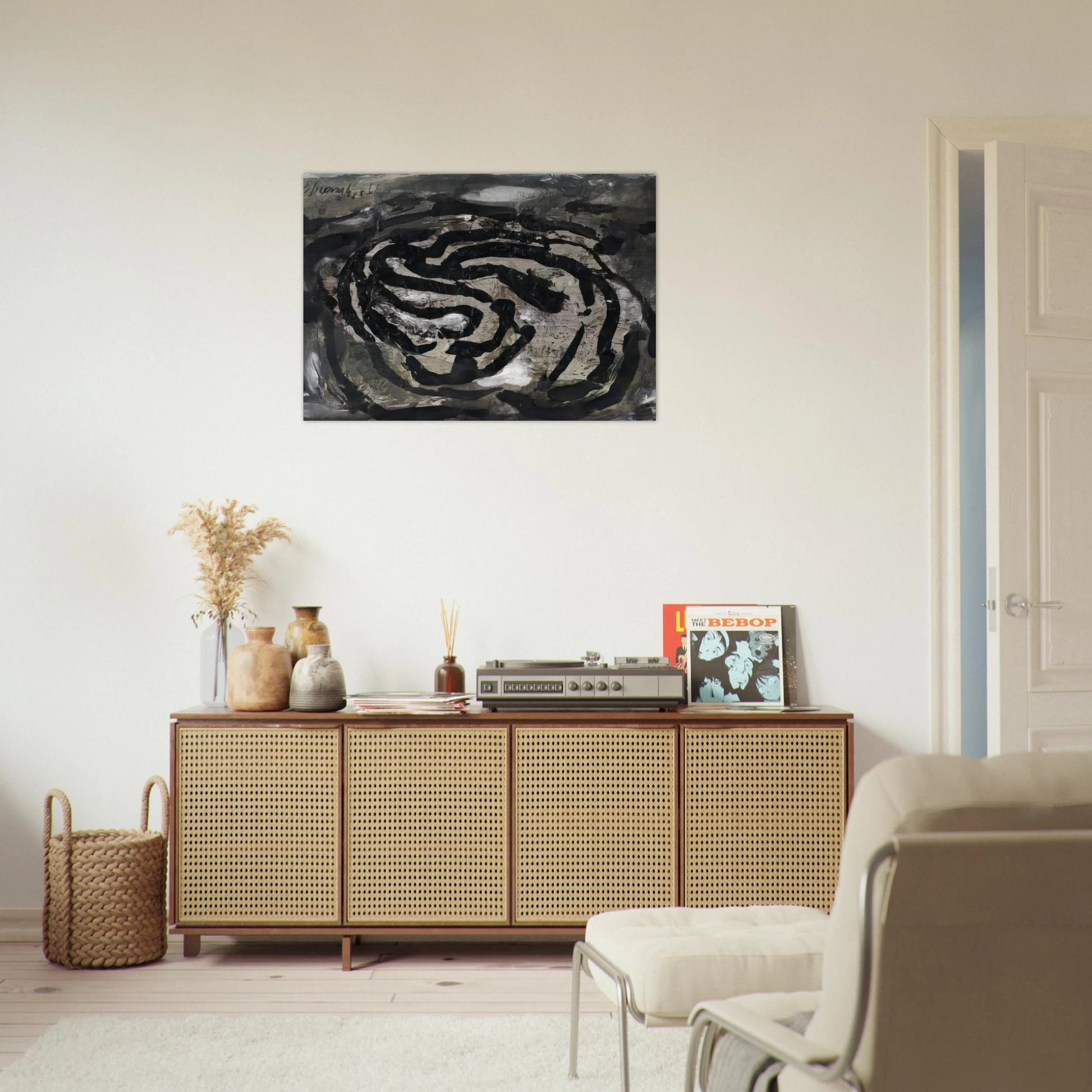 Untitled EL X - 1966 - Emil Schumacher Brushed Aluminum Print - 70x100 cm / 28x40 inches | Emil Schumacher Aluminum Print | Emil Schumacher Prints