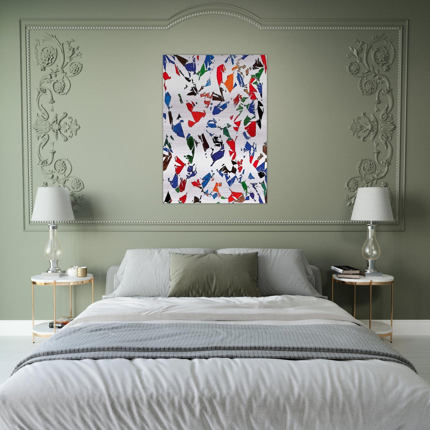 Blancs - 1973 - Simon Hantai Brushed Aluminum Print - 70x100 cm / 28x40 inches | Simon Hantai Aluminum Print | Simon Hantai Prints