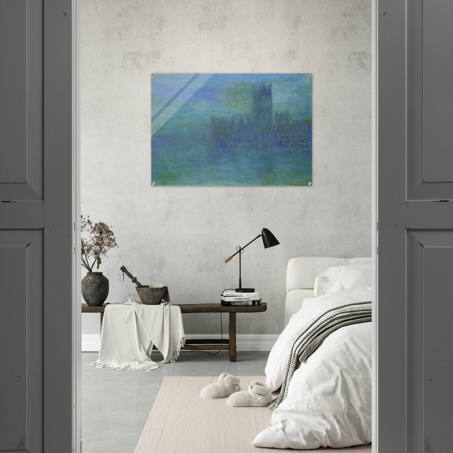 Houses of Parlilament, Fog Effect - claude monet Acrylic Print - 70x100 cm / 28x40″ inches