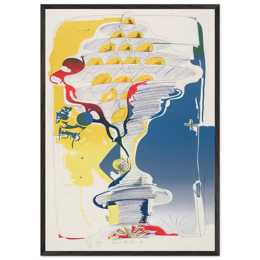 By the Sea from Behind - 1972 - Dieter Roth 70x100 cm / 28x40 inches Framed Art Print – Black Wooden Frame