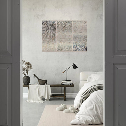 BETWEEN THE CLOCK AND THE BED 1989 - Jasper Johns Brushed Aluminum Print - 70x100 cm / 28x40 inches | Jasper Johns Aluminum Print | Jasper Johns Prints