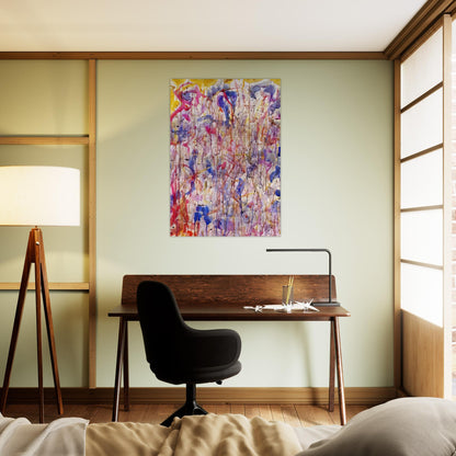 Untitled  SF57-008  - Sam Francis Brushed Aluminum Print - 70x100 cm / 28x40 inches | Sam Francis Aluminum Print | Sam Francis Prints