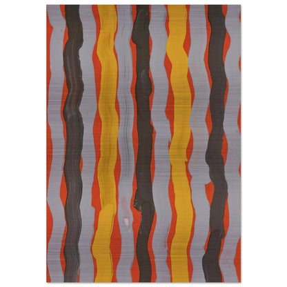Dream Lance - 2001 - Clifford Possum Tjapaltjarri Brushed Aluminum Print - 70x100 cm / 28x40 inches | Clifford Possum Tjapaltjarri Aluminum Print | Clifford Possum Tjapaltjarri Prints