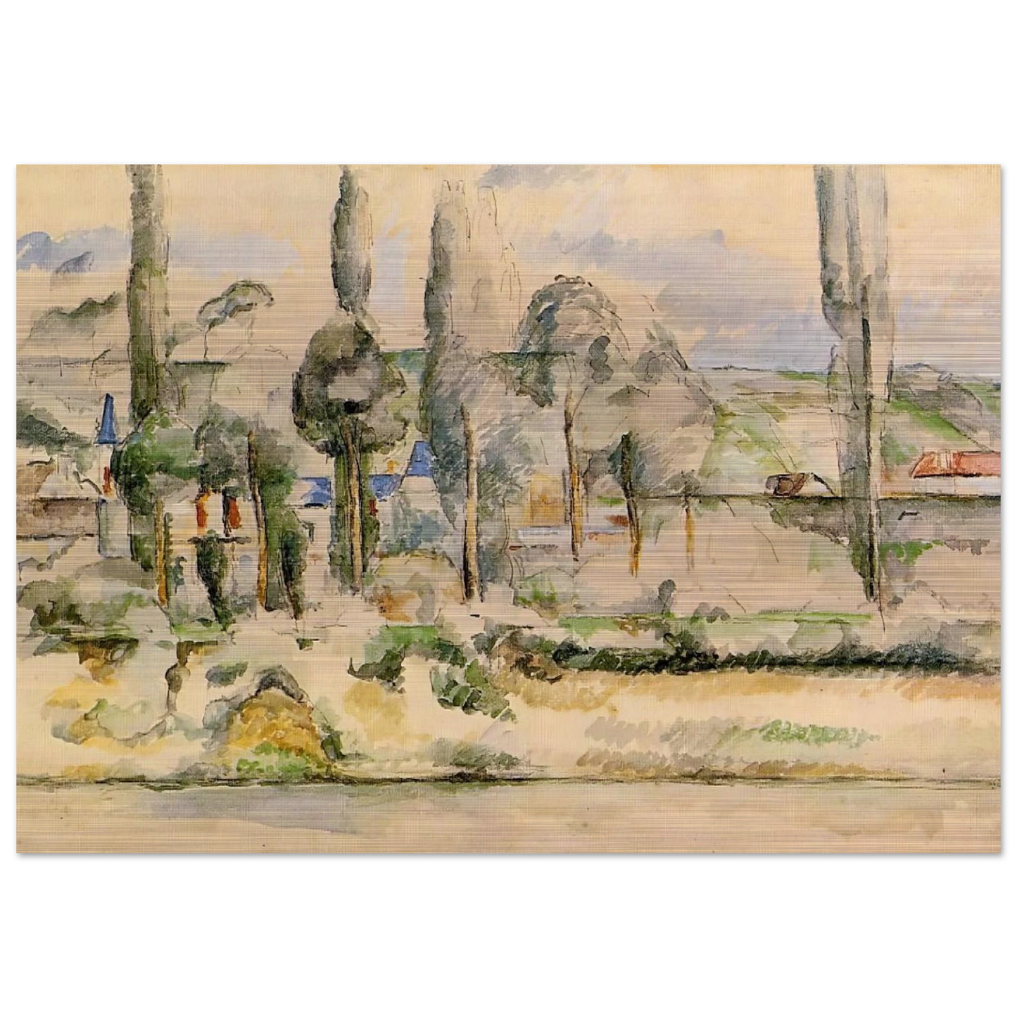 Chateau de Madan - Paul Cézanne Brushed Aluminum Print - 70x100 cm / 28x40 inches | Paul Cézanne Aluminum Print | Paul Cézanne Prints