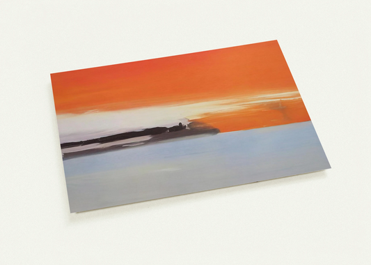 Chemin de fer au bord de la mer, soleil couchant - 1955 By Nicolas de Stael Pack of 10 Post Cards | Nicolas de Stael Post Cards | A6 (10.5 x 14.8 cm) - 4.1 x 5.8 inches