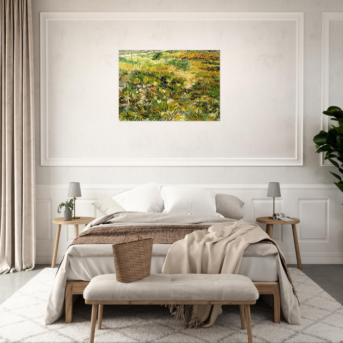 Meadow in the Garden of Saint-Paul Hospital - Vincent van Gogh Acrylic Print - 70x100 cm / 28x40″ inches