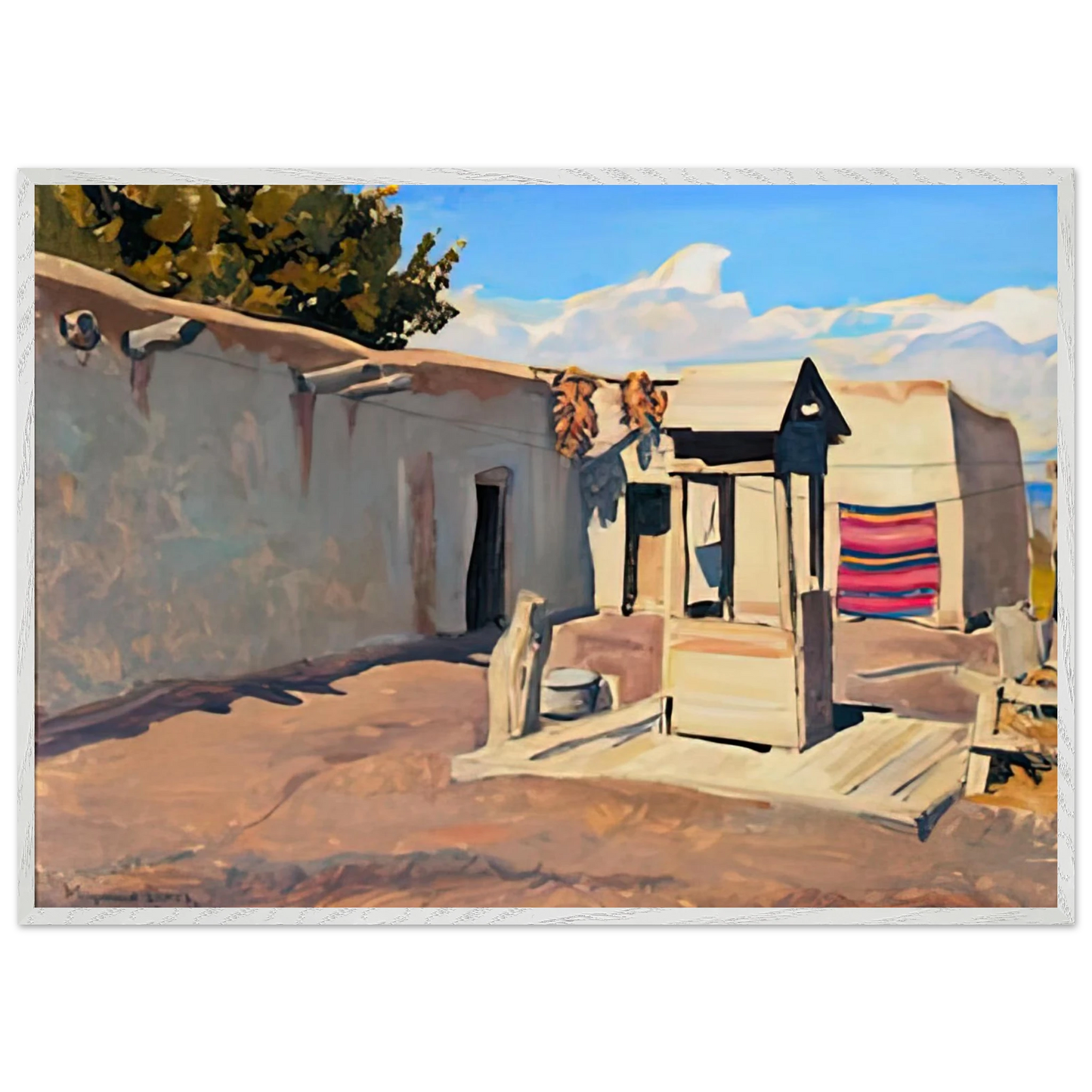 Maynard Dixon - OLD PATIO 1931 Wall art - 15x20 cm / 6x8 inches - Fine Art Poster-canvas - -