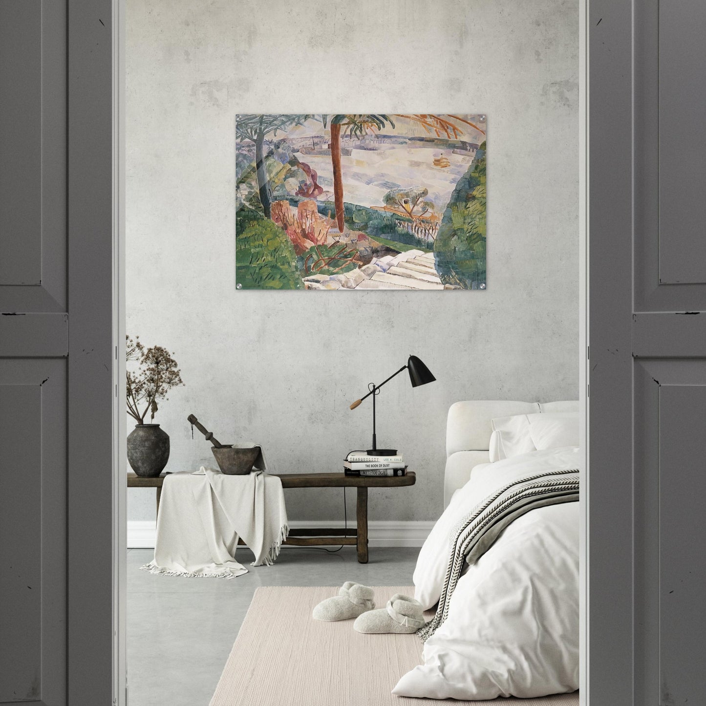 Harbour from Kirribilli - 1937 - Grace Cossington Smith Acrylic Print - 70x100 cm / 28x40″ inches | Grace Cossington Smith Wall Art | Grace Cossington Smith Prints