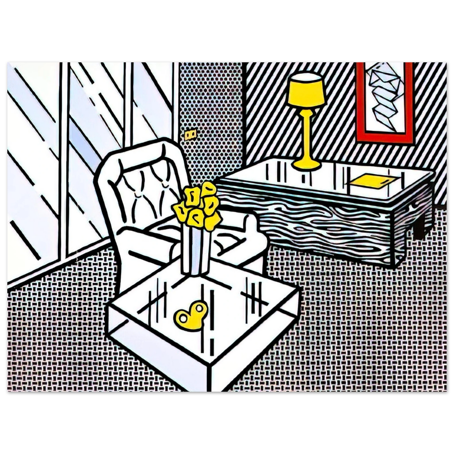 Roy Lichtenstein - THE DEN 1990  75x100 cm / 30x40inches Fine Art Poster
