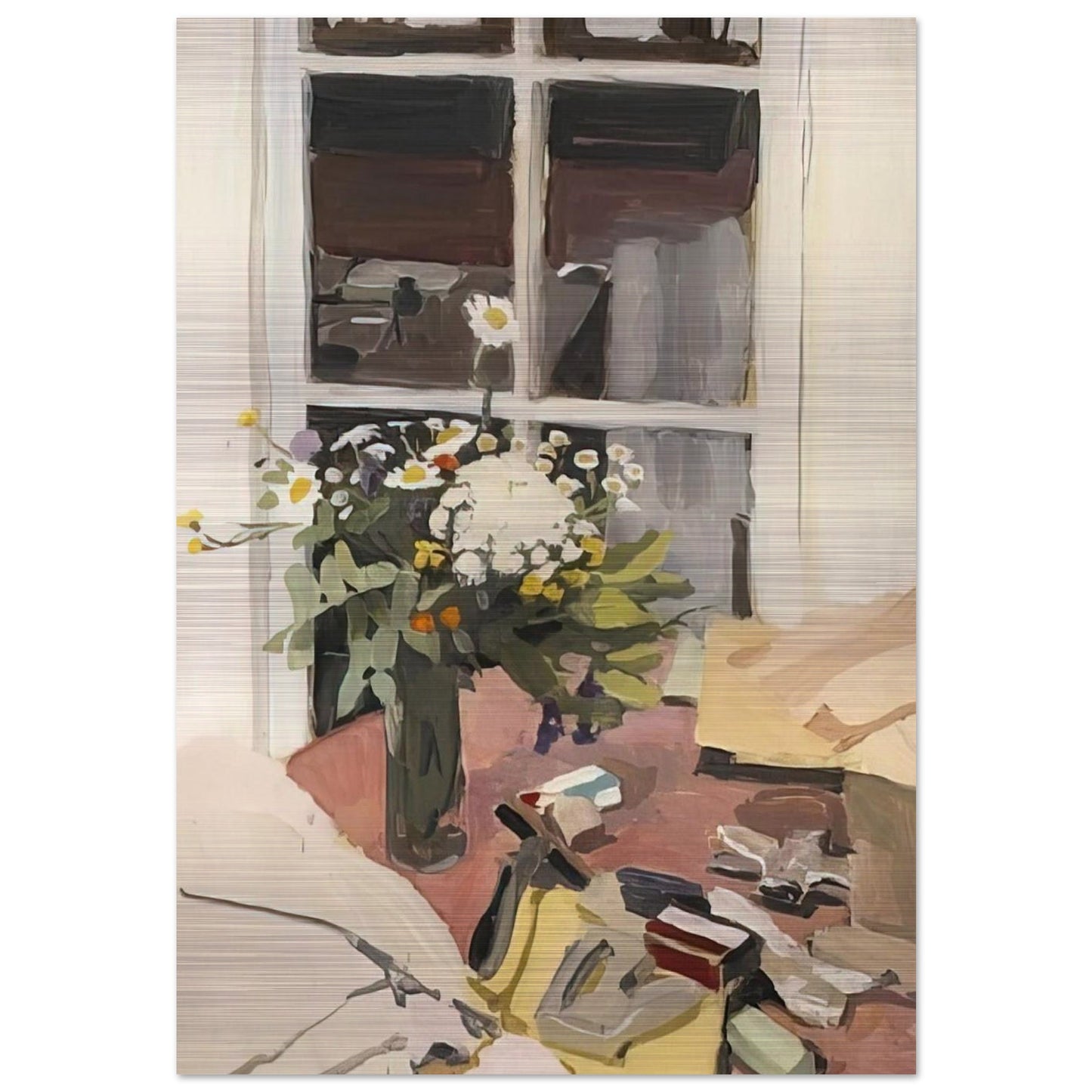 STILL LIFE WITH STAPLER 1970 - Fairfield Porter Brushed Aluminum Print - 70x100 cm / 28x40 inches | Fairfield Porter Aluminum Print | Fairfield Porter Prints