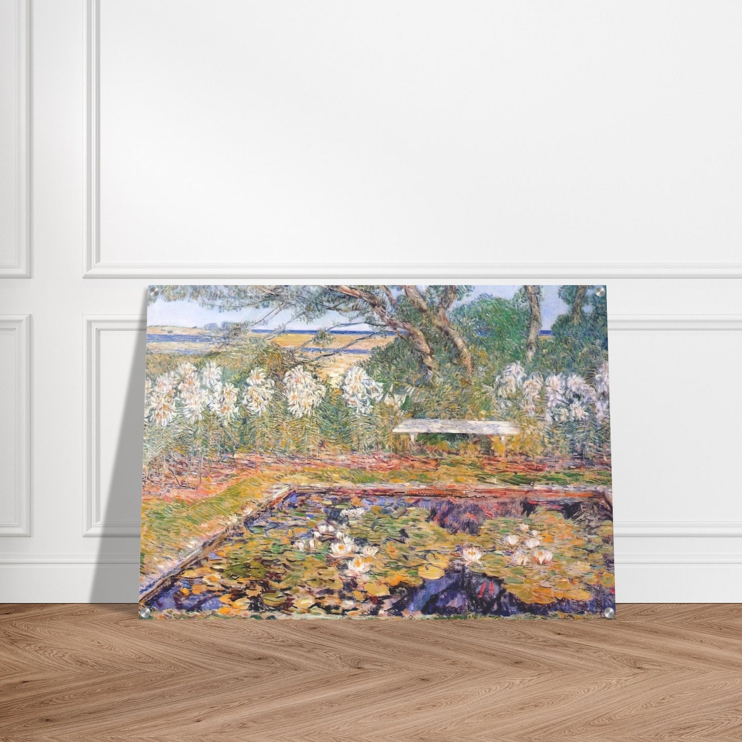 A long island garden - Childe Hassam Acrylic Print - 70x100 cm / 28x40″ inches