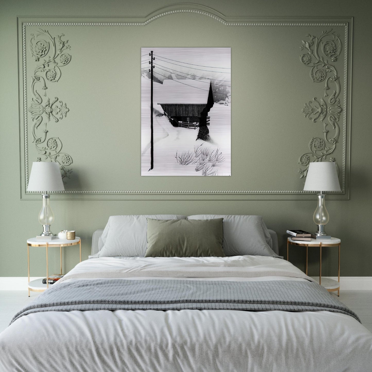 SNOW - MC Escher Brushed Aluminum Print - 70x100 cm / 28x40 inches | MC Escher Aluminum Print | MC Escher Prints