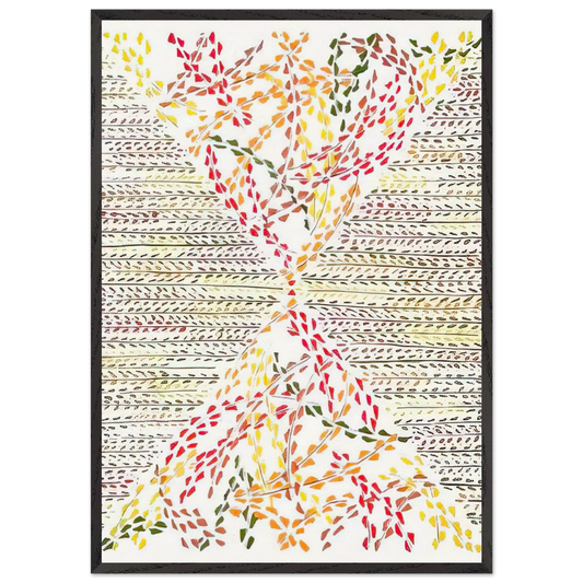 D181OULEURS IDEES 1 - Sonia Delaunay 70x100 cm / 28x40 inches Framed Art Print – Black Wooden Frame