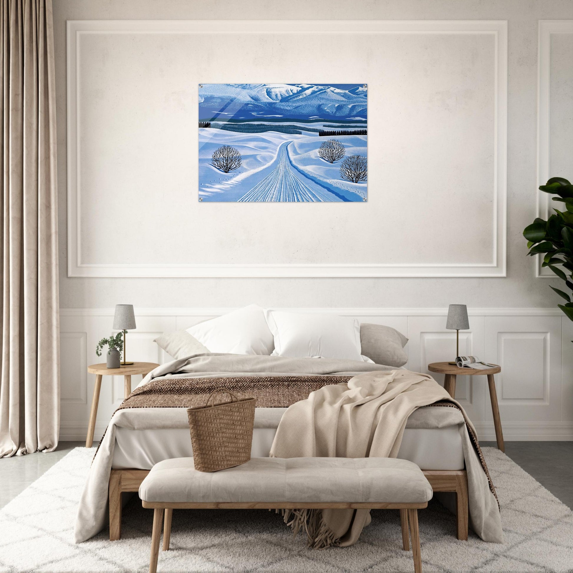 Winter Roads - Hiroshi Nagai Acrylic Print - 70x100 cm / 28x40″ inches
