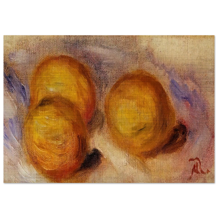 Three Lemons - Pierre-Auguste Renoir Brushed Aluminum Print - 70x100 cm / 28x40 inches | Pierre-Auguste Renoir Aluminum Print | Pierre-Auguste Renoir Prints