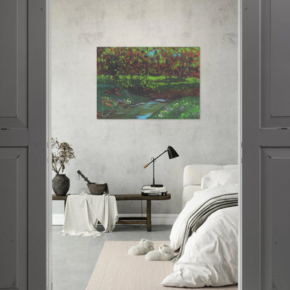 Green Pool - Post-Impressionism - Frank Johnston Brushed Aluminum Print - 70x100 cm / 28x40 inches | Frank Johnston Aluminum Print | Frank Johnston Prints