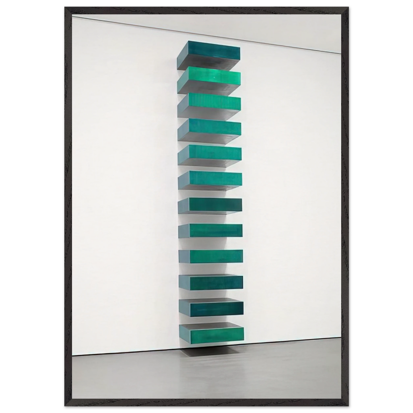 Untitled - 1967 N4 - Donald Judd 70x100 cm / 28x40 inches Framed Art Print – Black Wooden Frame