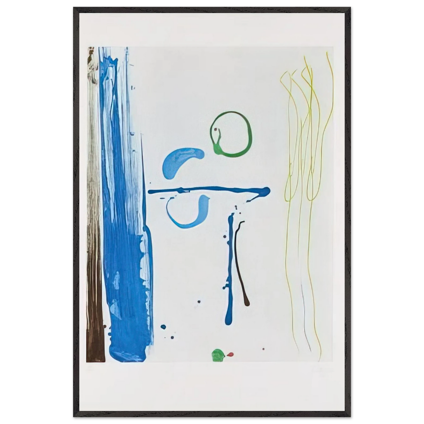 Helen Frankenthaler - Sunshine After Rain - 1987 Wall art - 30x30 cm / 12x12 inches - Premium Wooden Framed Poster With Fine Art Paper-canvas - White frame